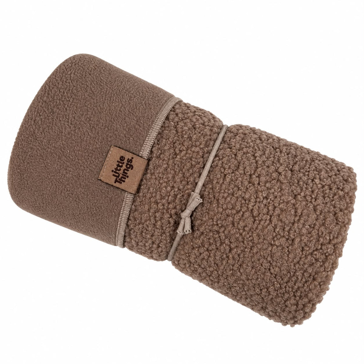 Hnědá hřejivá deka s teddy fleecem