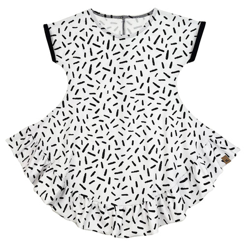 bílé bavlněné šaty s potiskem