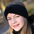černá hřejivá čelenka