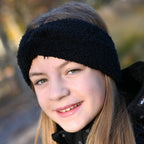 černá hřejivá čelenka