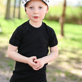 černé modalové tričko s krátkým rukávem