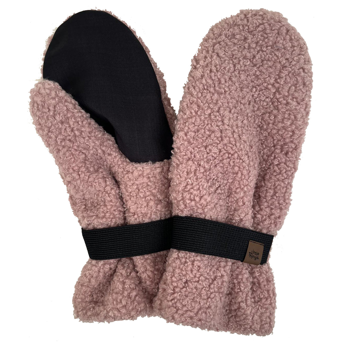 dámské světle růžové teddy rukavice