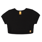 dámský černý crop top