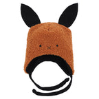 hnědá teddy čepice "zajíček"