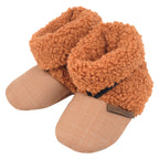 hnědé teddy softshellové bačkorky