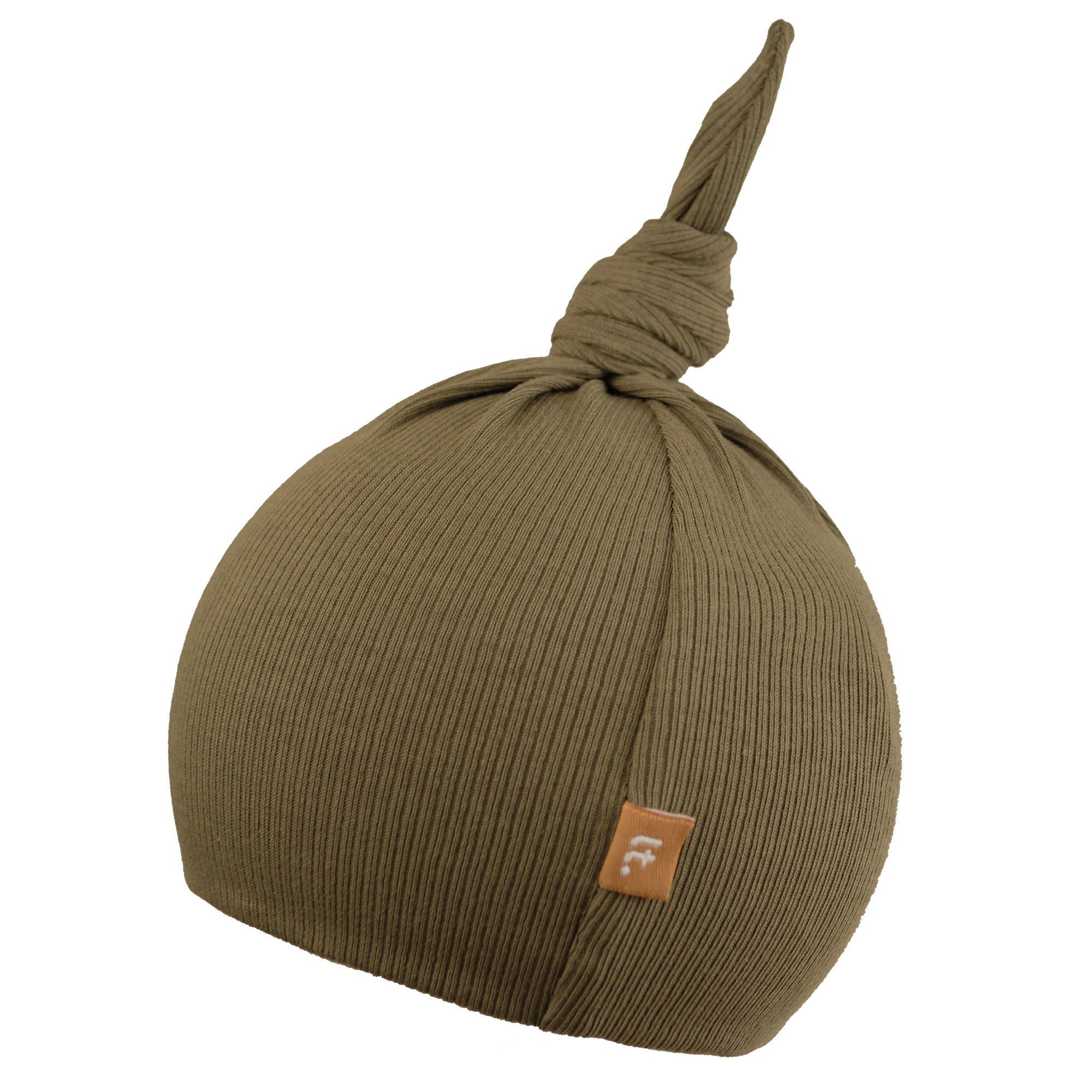 khaki zelená kojenecká čepička
