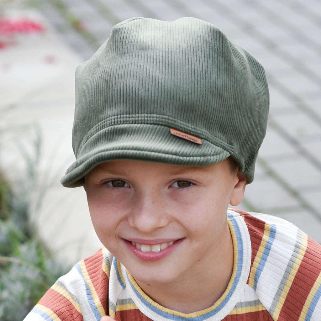 khaki zelená manšestrová kšiltovka