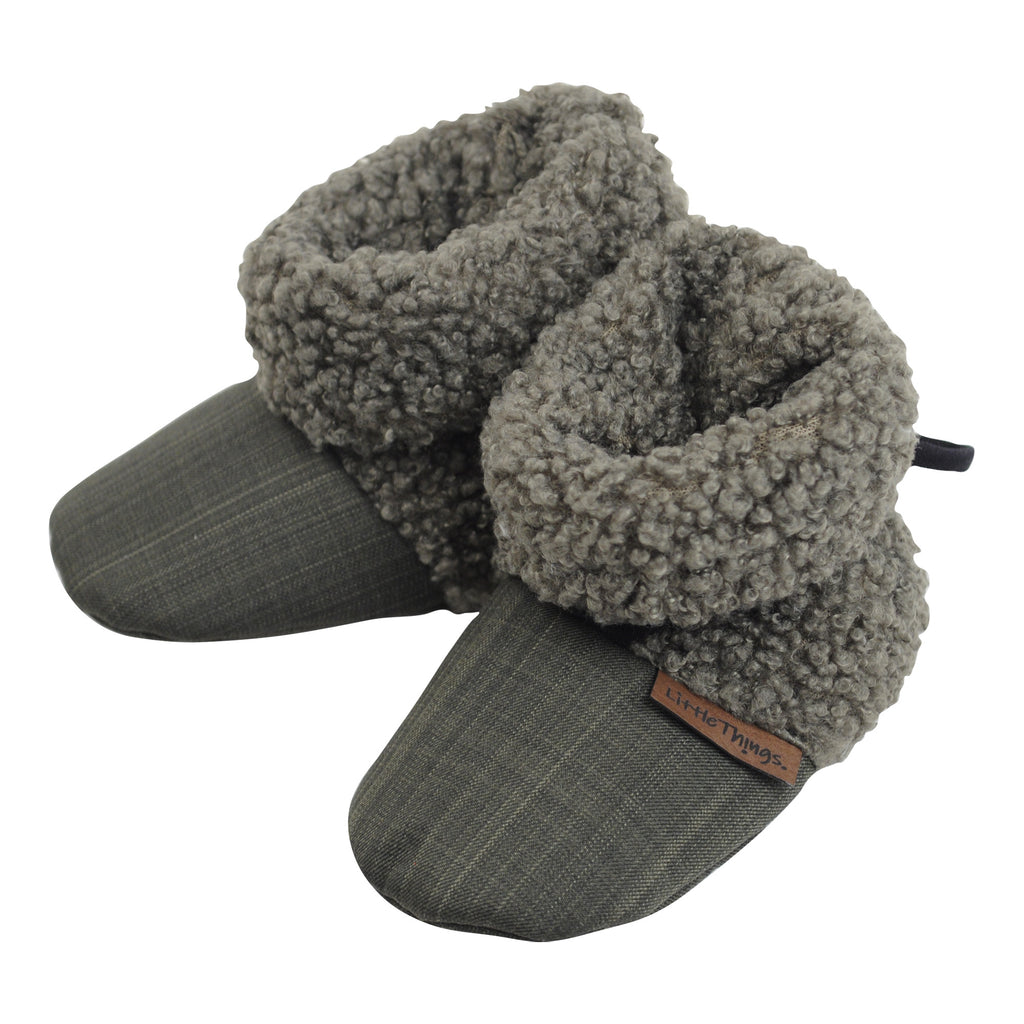 khaki zelené teddy softshellové bačkorky