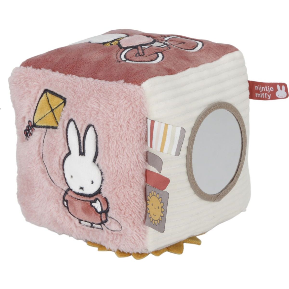 Kostka textilní králíček Miffy Fluffy Pink
