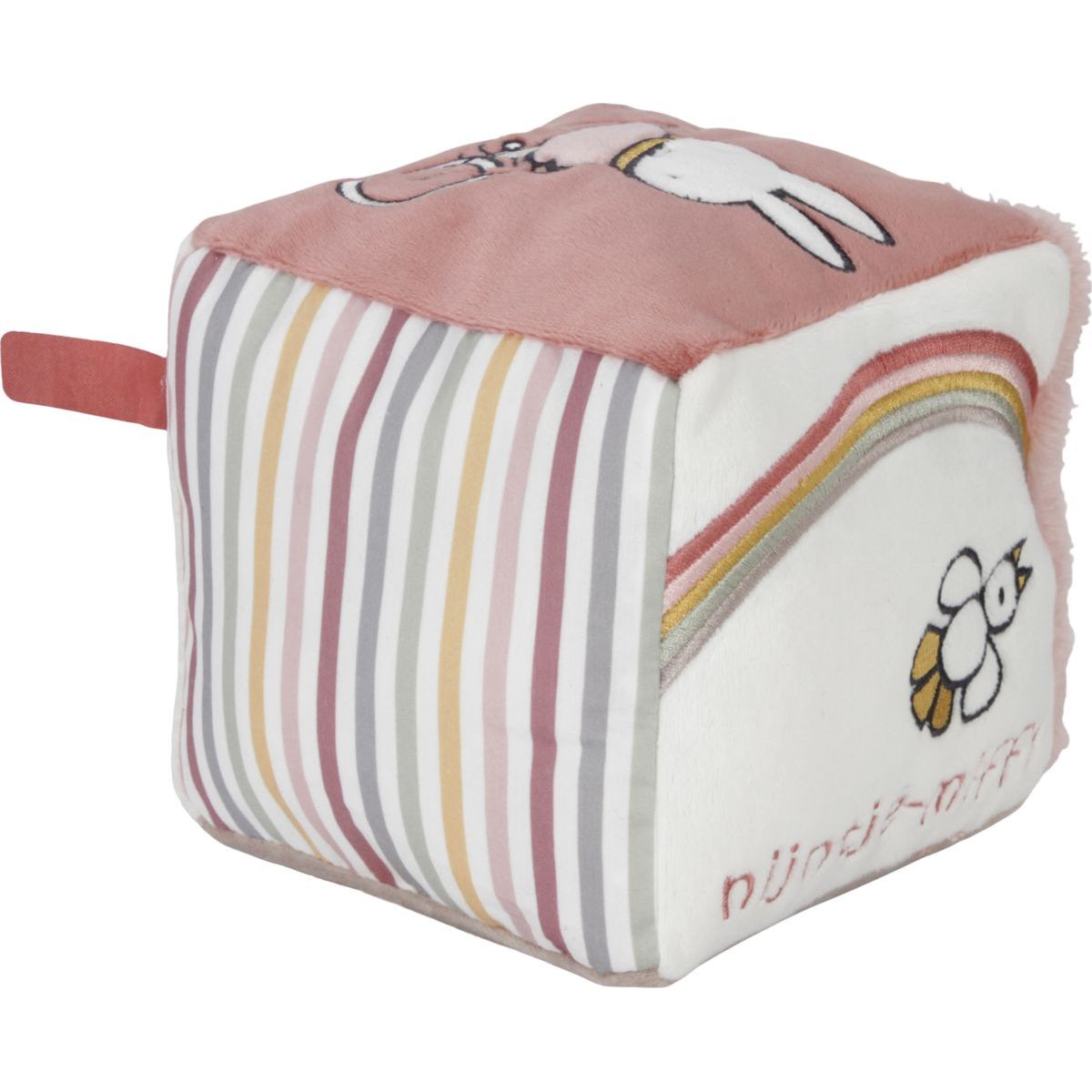 Kostka textilní králíček Miffy Fluffy Pink