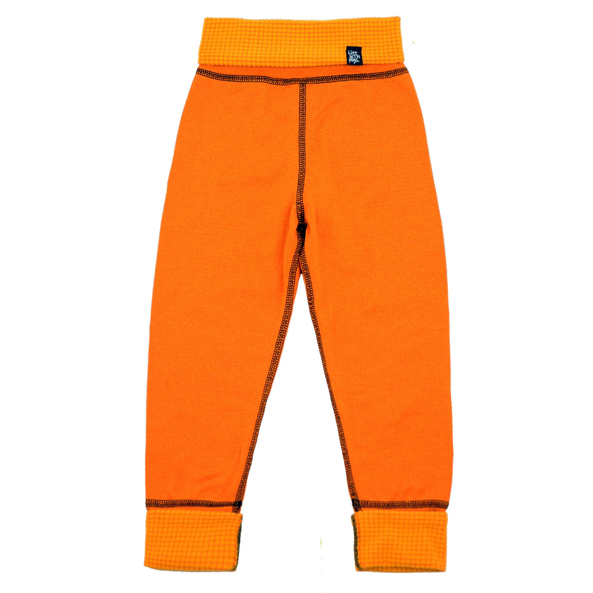 oranžové legíny z tenčího tecnostretche