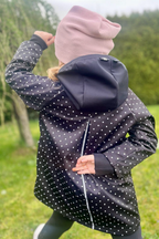 puntíkatý softshellový kabátek v novém střihu