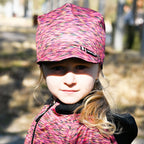 růžově melírovaná softshellová kšiltovka