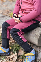 růžové tecnostretchovo-softshellové rostoucí tepláčky