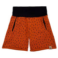 skořicově hnědé bavlněné kraťasy s potiskem