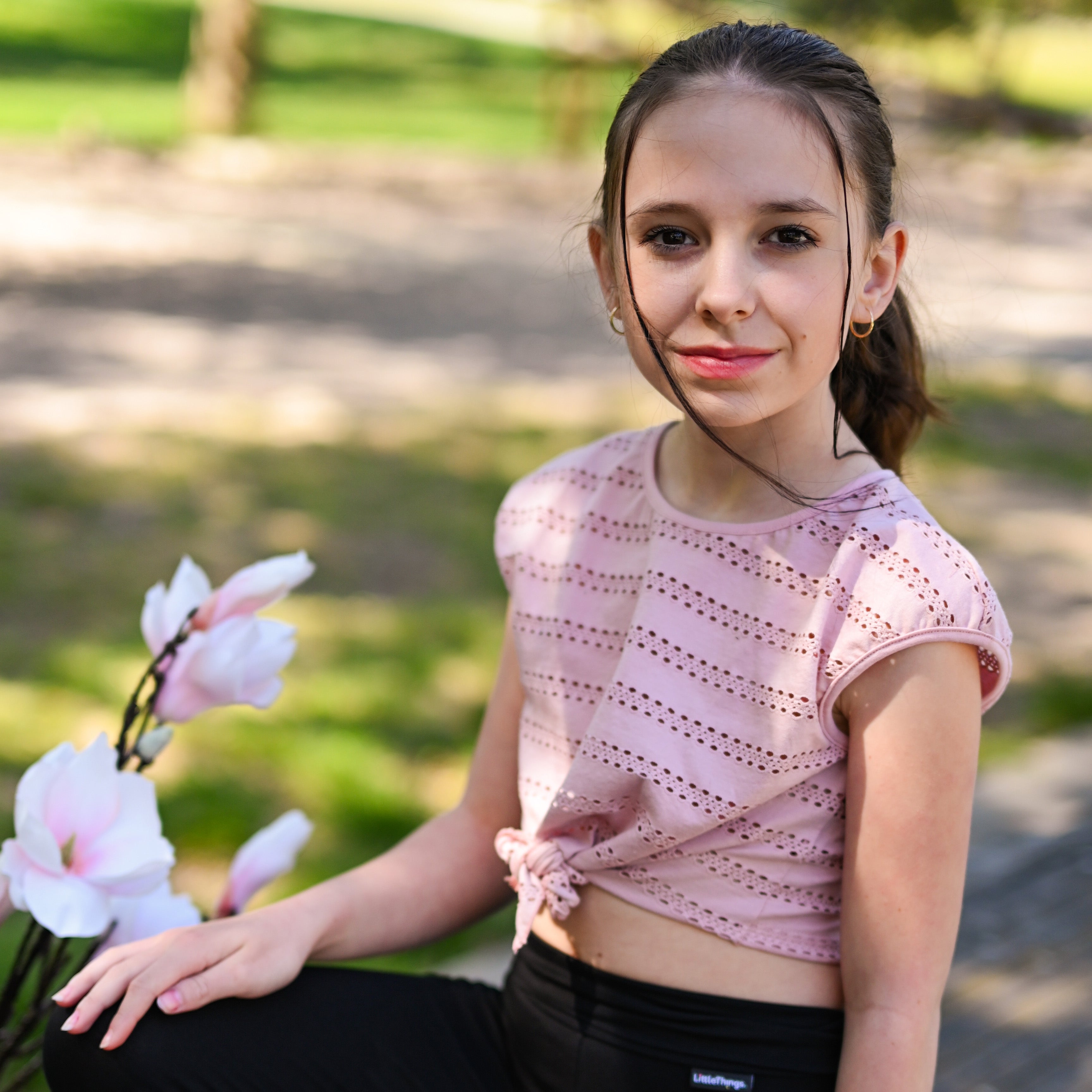 starorůžový bavlněný crop top