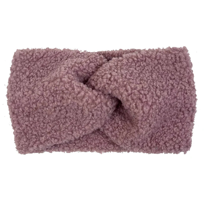 Světle růžová teddy čelenka