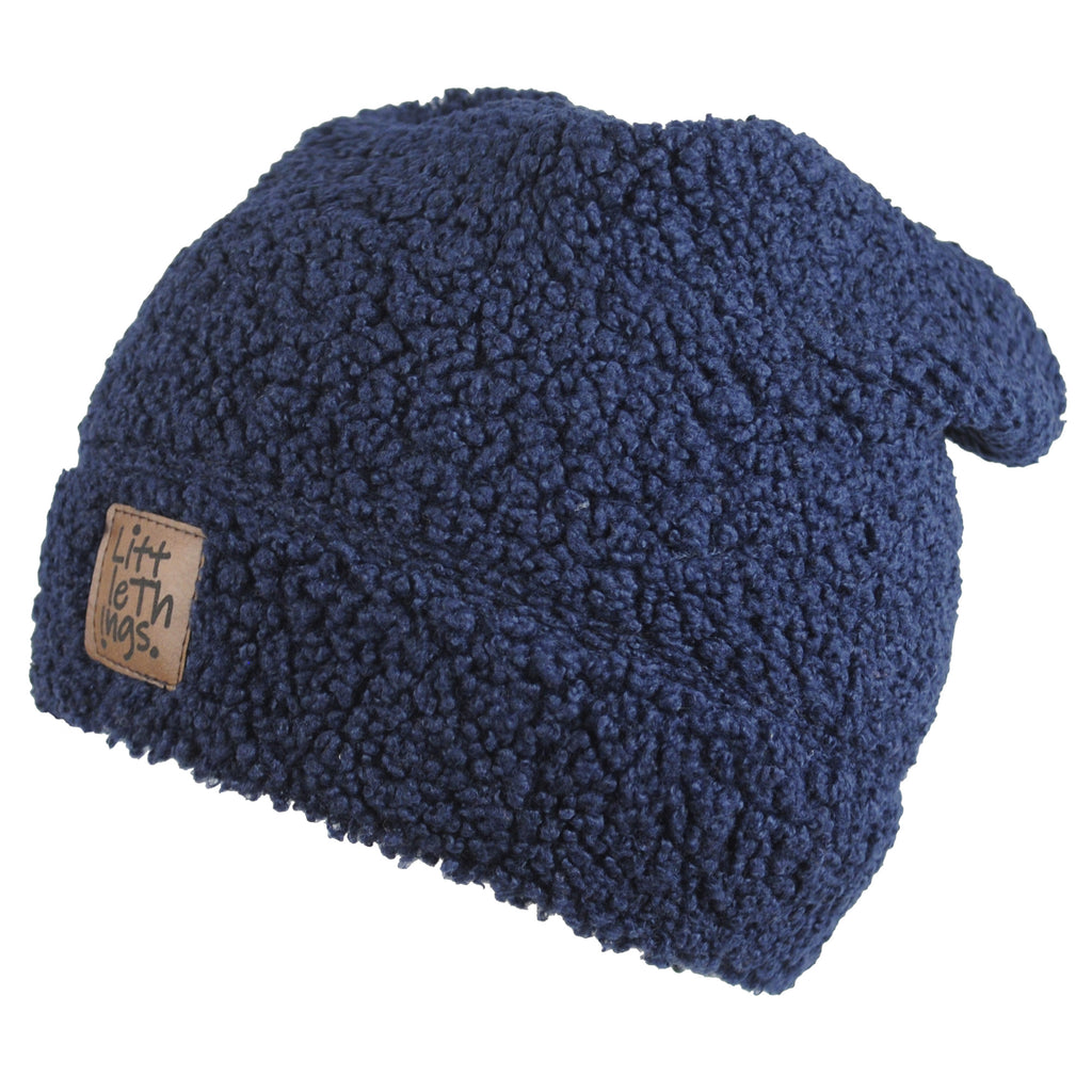 tmavě modrá teddy trpasličí čepice