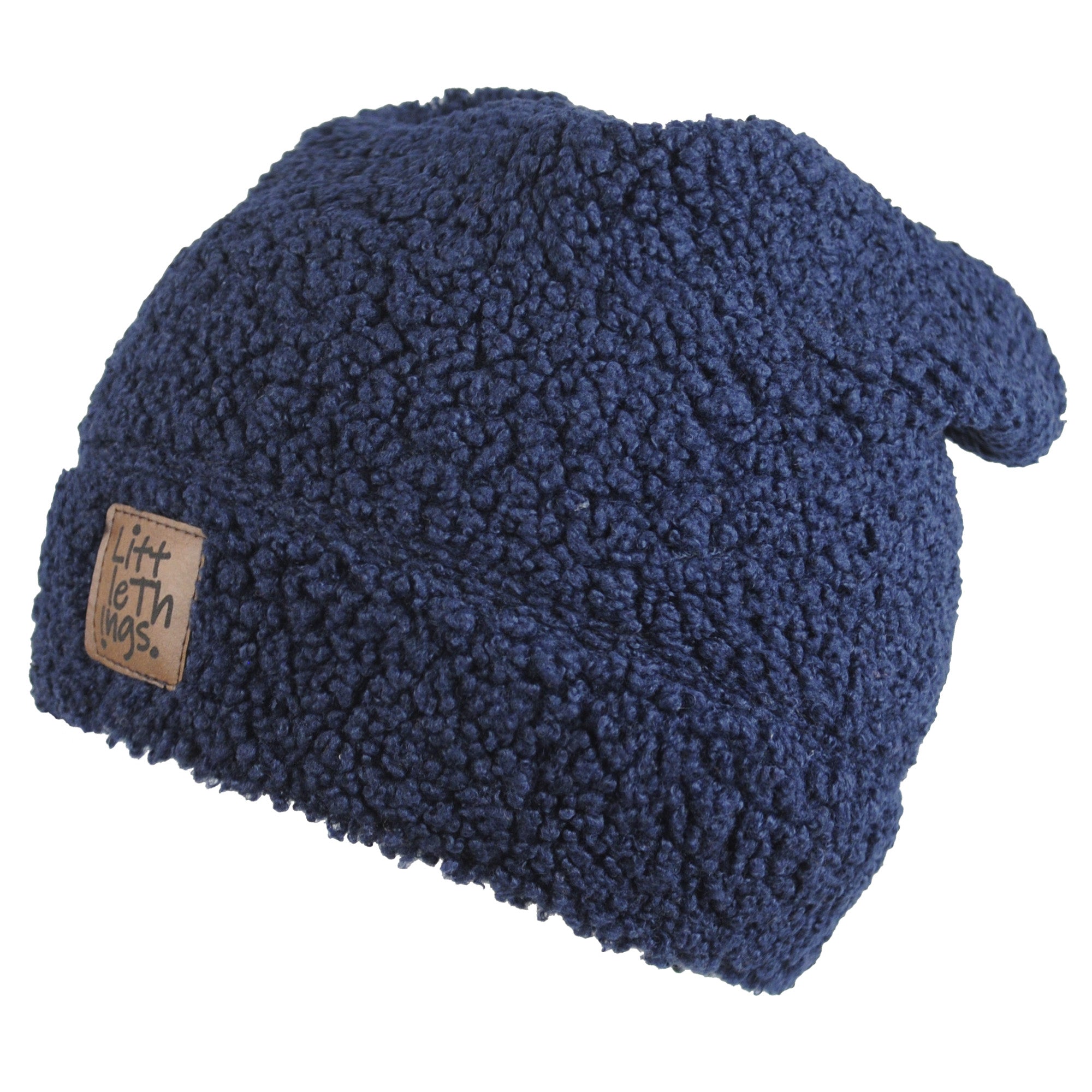 tmavě modrá teddy trpasličí čepice