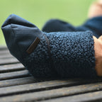 tmavě modré teddy softshellové bačkorky