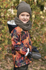 zimní softshellová bunda "podzimní les"